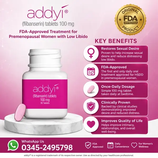 Addyi (Flibanserin) Tablets in Pakistan