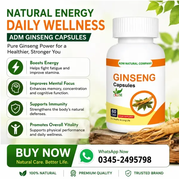 ADM Ginseng Capsules in Pakistan