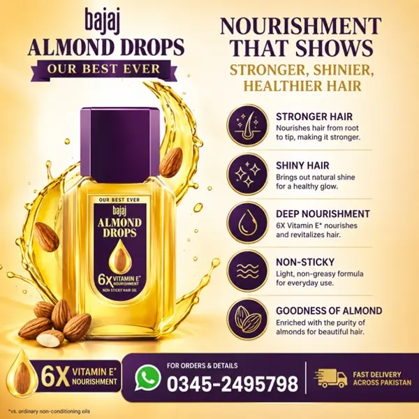 Bajaj Almond Drops Hair Oil in Pakistan