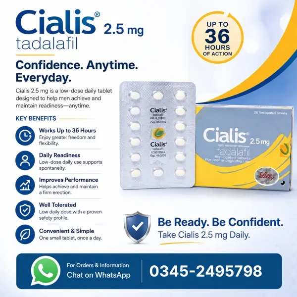 Cialis 2.5mg Tablets in Pakistan