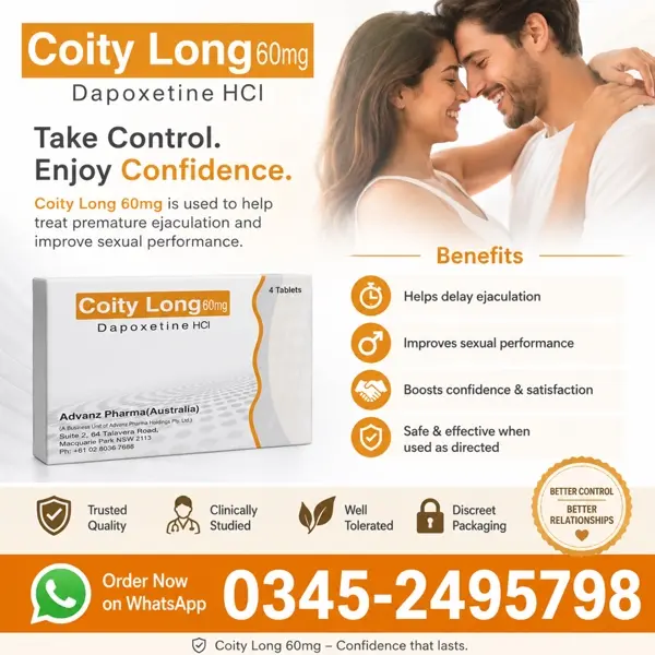 Coity Long Depoxetine 60mg in Pakistan