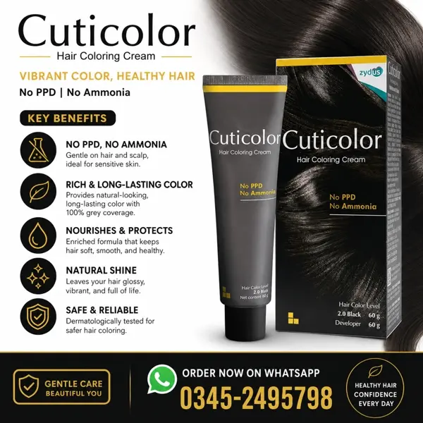Cuticolor Permanent Hair Color in Pakistan