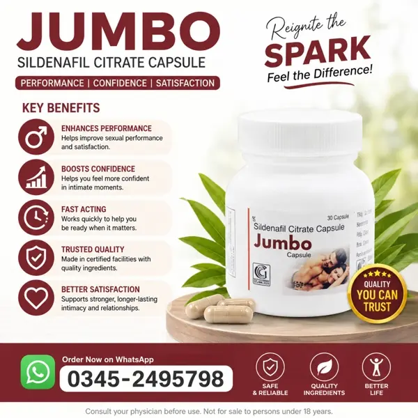Jumbo Sildenafil Citrate Capsules in Pakistan