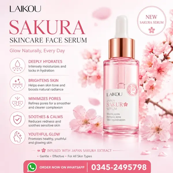Laikou Sakura Skincare Face Serum in Pakistan