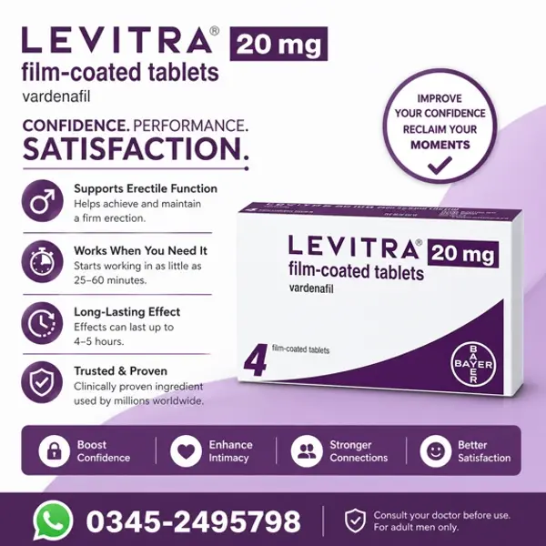 Levitra 20mg Tablets in Pakistan