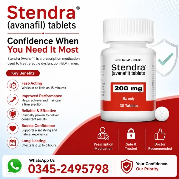 Stendra 200mg Tablets in Pakistan