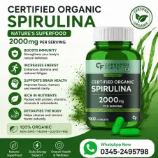 Certified Organic Spirulina Tablets 2000Mg in Pakistan