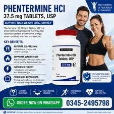 Phentermine HCl Tablets USP 37.5mg / 50mg in Pakistan