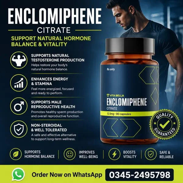 Vita Bella Enclomiphene Citrate 12.5mg – 90 Capsules in Pakistan